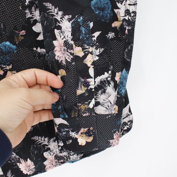 Ted Baker London Shirt Mens 15 Floral Long Sleeve Button Up Modern Fit party - Picture 5 of 12